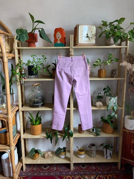 Elegantne nohavice lila farby značky bershka, bershka,32