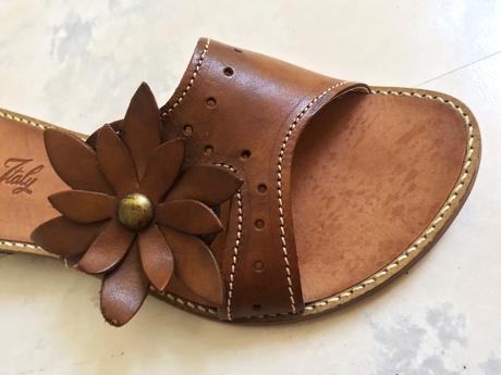 Luxusné celokožené šlapky, 38