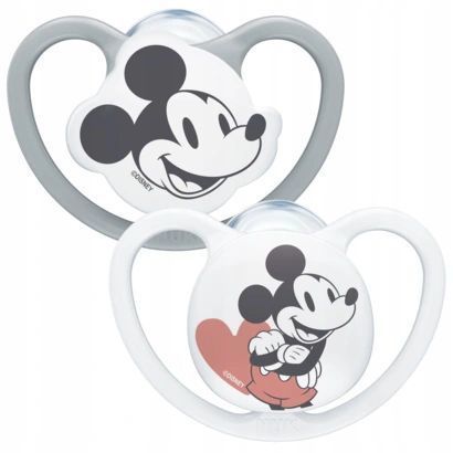 Nuk silikónový cumlík space mickey&minnie 2ks, 18, nuk