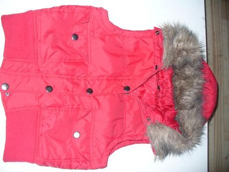 Vesta s kožušinkou vel. 42, denim,42