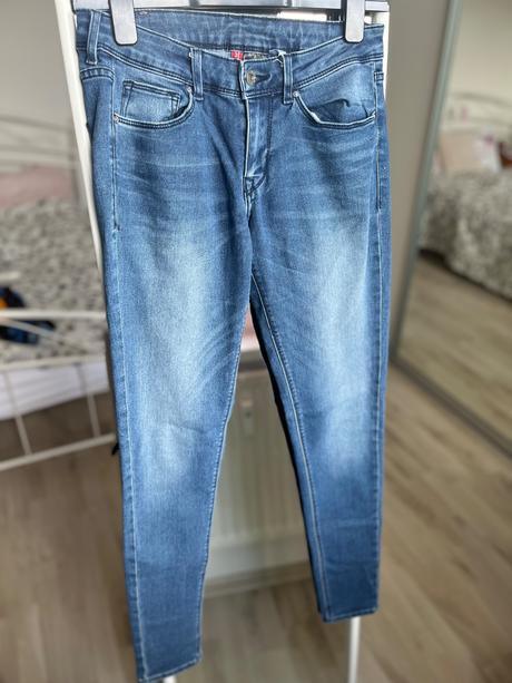 H&m modré skinny obtiahnuté rifle džinsy jeans, h&m,s