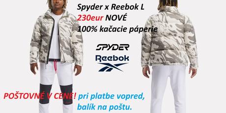 Zimná bunda reebok, zimná bunda spyder x reebok, reebok,l