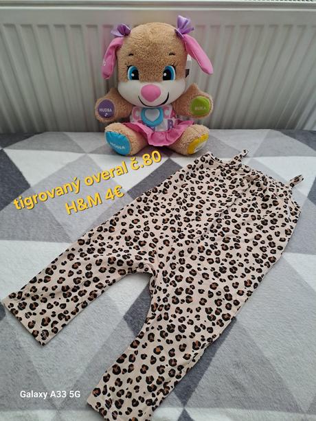 Tigrovaný letný overal č.80, h&m,80