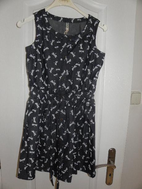 Šaty denim s vážkami v.140/146, 140 / 146