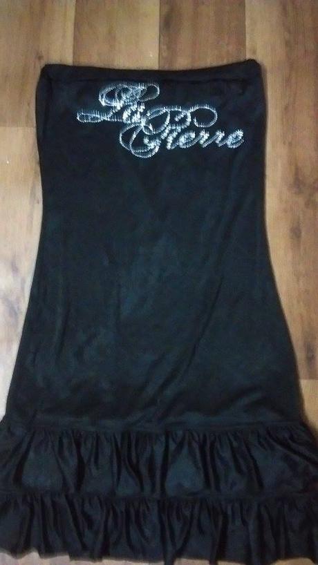 Damske čierne šaty bez ramienok s, s