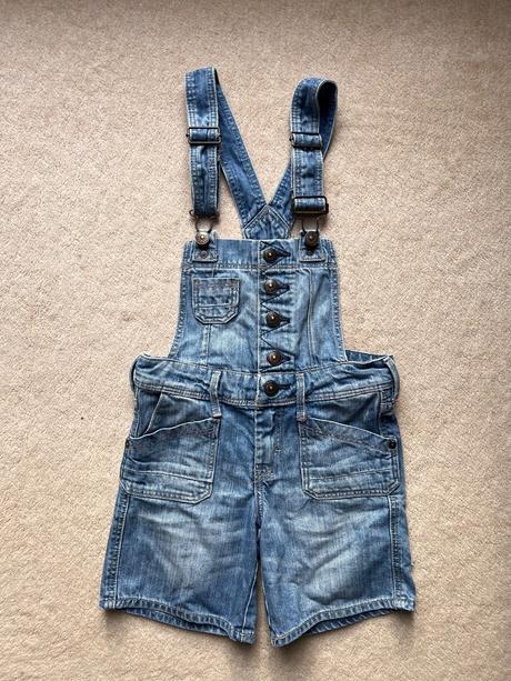 Rifľové kraťasy na traky pre dievča, h&m,122