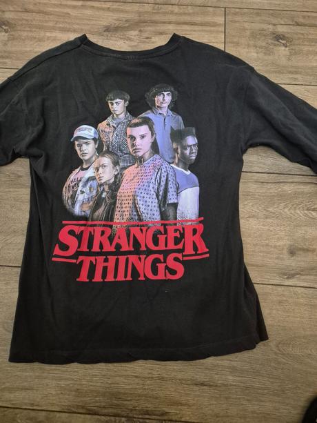 Tričko stranger things 2x obleč., h&m,164