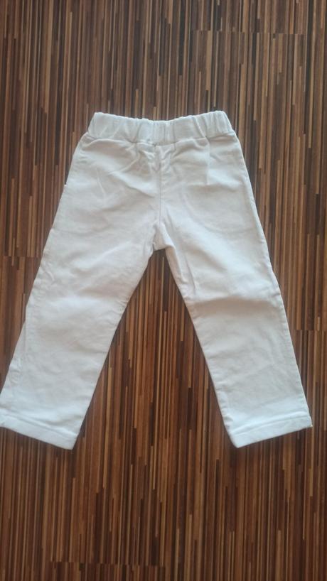 Biele mencestrove nohavice 92/98, 92