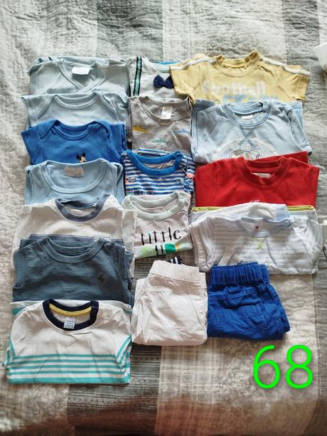 Balík oblečenia veľkosť 68 leto, 68–80