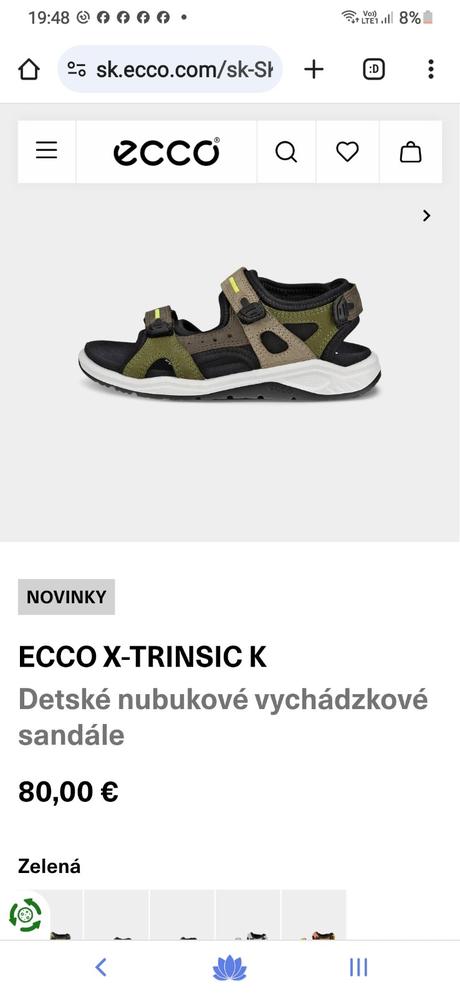 Sandálky ecco, ecco,34