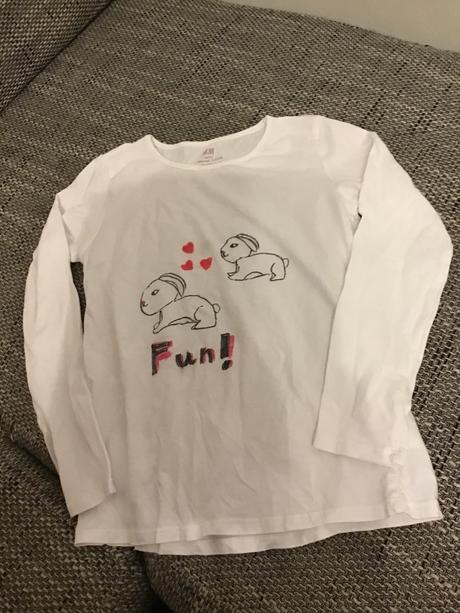Tričko s nakresleným obrázkom, h&m,128
