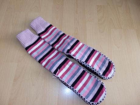 Hrubsie ponozky / papucky na doma, 
