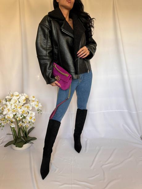 Zara - oversize moto bunda, zara,m