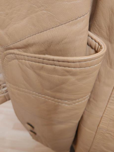 Podšitá kožená bunda - nová, m