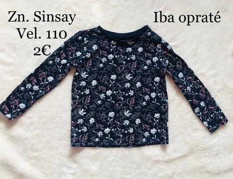 Tričko, sinsay,110