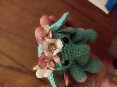 Hackovany slonik 12 cm, 