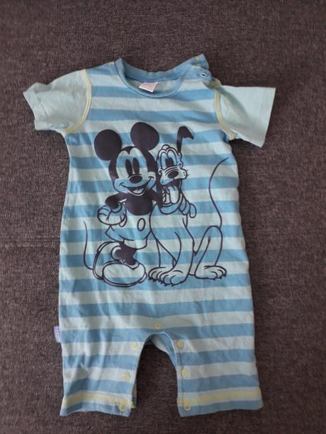 Letný overal mickey mouse krátky rukáv -12-18 mes., f&f,92