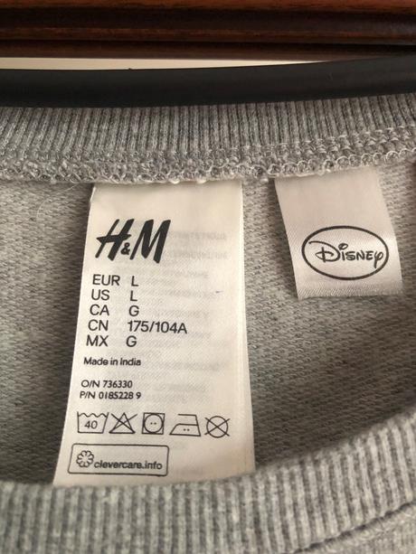 Mikina mickey, h&m,l