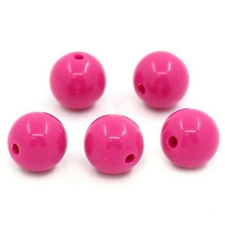 Akrylové korálky ružové 10 mm,