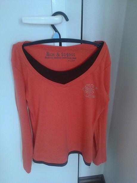 Tmavo lososové tričko s/m, s