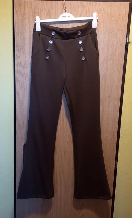 Krásne hnedé nohavice uni veľ.s,m,l na vyššie ženy, 