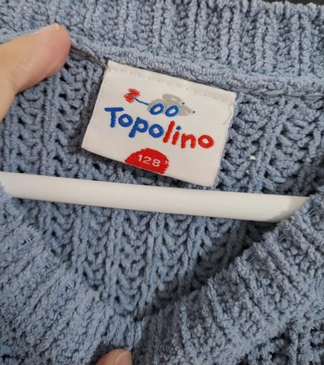 Dievčenský svetlomodrý sveter, topolino,128