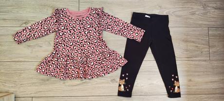 Set tunika/saty + zateplené legíny, c&a,92