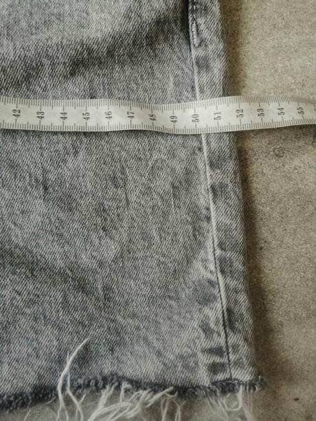 Sivé denim šortky, vysoký pás v38-40,elast., 40