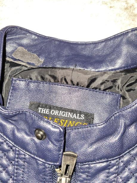 Kabát prechodný, koženka, l