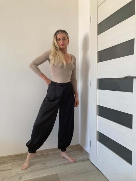 Zara saténové nohavice xs / s, zara,s / xs