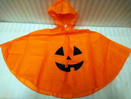 Halloween pončo kapucňa tekvica, 3-6 r, 98-116 cm,