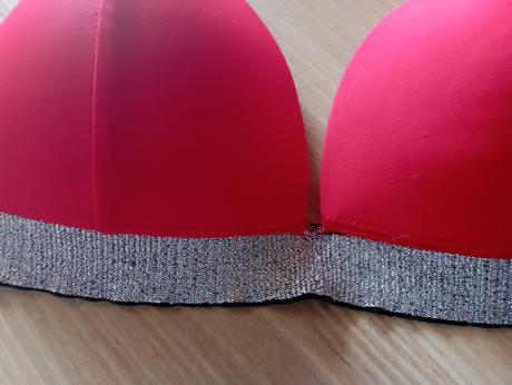 Plavky trblietavé červené (push up), s