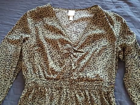 Zeleno čierne šaty, h&m,42