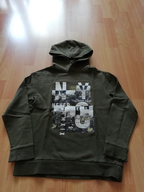 Tepláková bunda s kapucňou 146/152, h&m,146