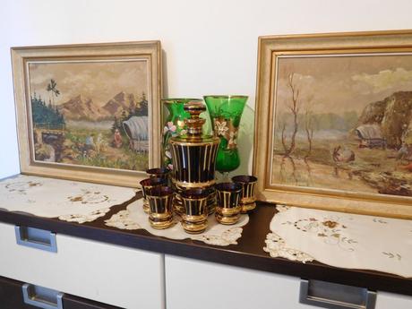 Karafa +6 pohárikov top top stav,, 