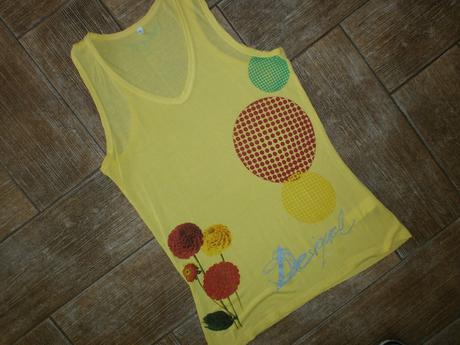 Žlté tielko originál desigual-l, desigual,l