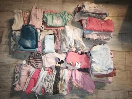 Balík oblečenia pre dievčatko veľkosť 80, 68–80
