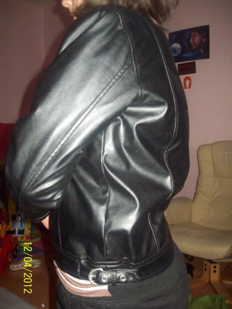 Koženková bunda do pása-kuk miery, 146