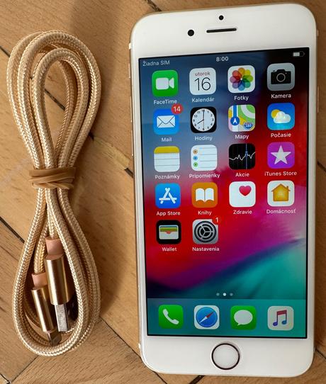 Apple iphone 6 64 gb gold s káblom funkčný, apple