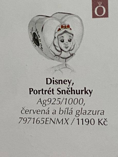 Pandora disney koralky, pandora