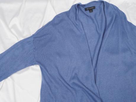 Modrý úpletový kardigan halston, m