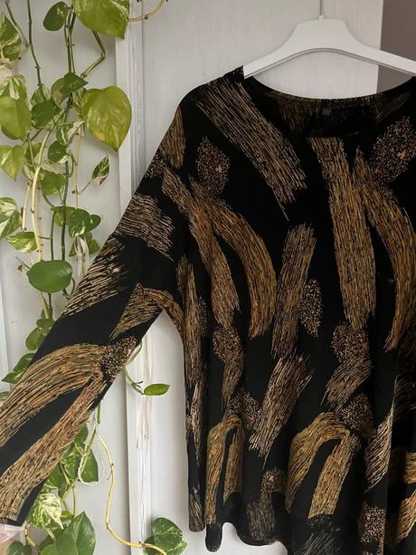 Čierna blúzka s dlhým rukávom/ slávnostná blúzka, 5xl