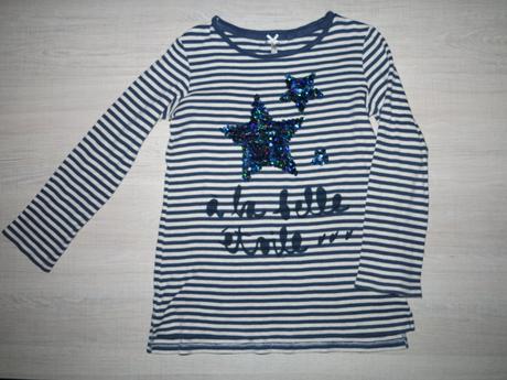 Predĺžená šatová mikina s hviezdičkami 116/122, next,122