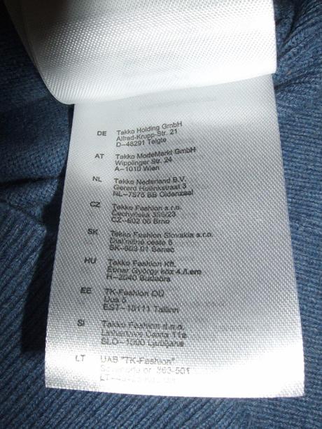 Jemný modrý sveter colours of the world, takko,s