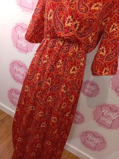 Vzorované maxi šaty, m