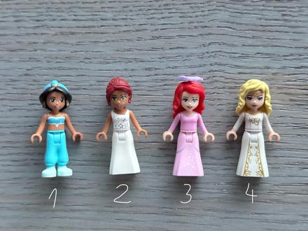 Lego postavičky jasmina, dievča, ariel,nevesta,
