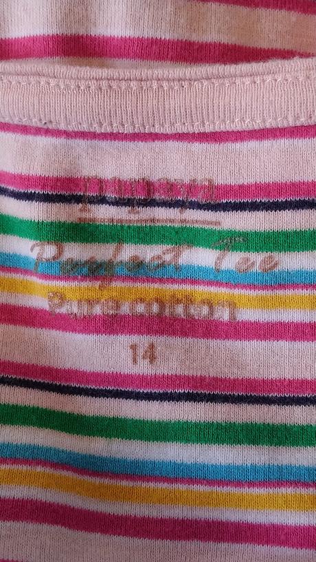 Dámsky farebný pásikavý top, papaya, papaya,s