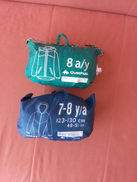 Detské nepremokave bundy do dažďa 2ks quechua, quechua,128