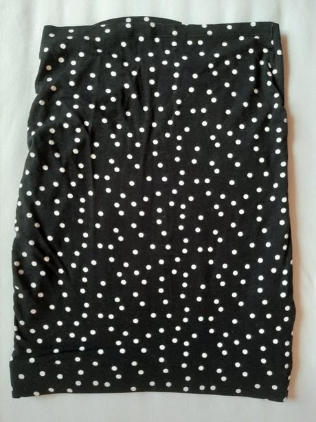 Čierna bodkovaná sukňa, nenos., orsay,xs