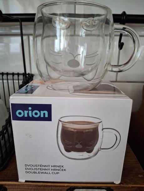 Orion dvojstenny mega hrncek macicka novy, kupovan, 